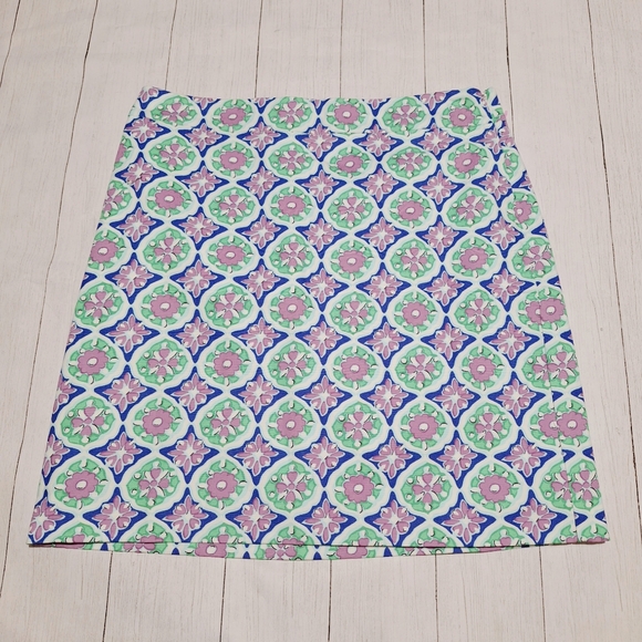 NEW Talbots Canvas A-Line Skirt Medallion Print - Picture 4 of 7